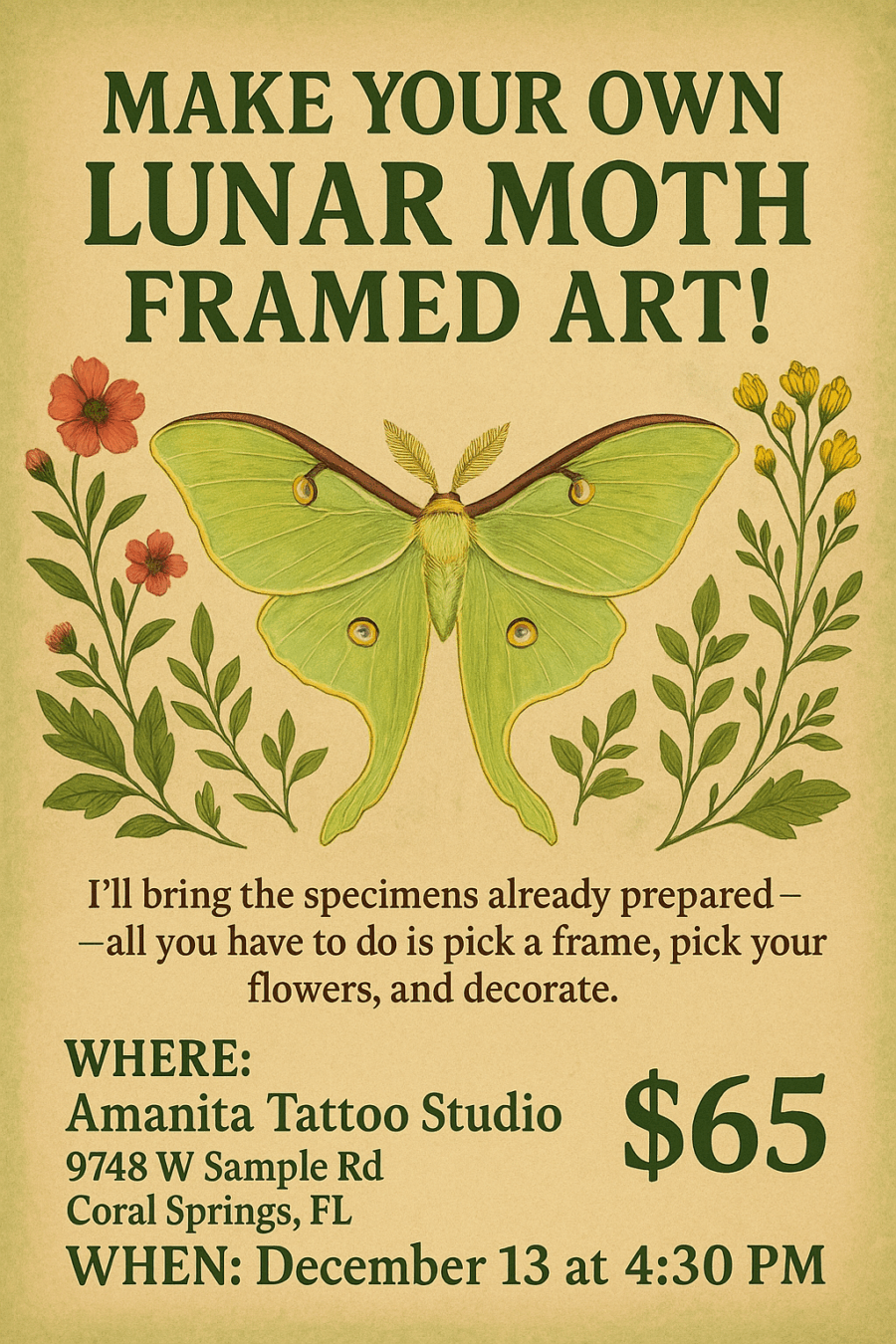 DIY Lunar Moth Art Workshop